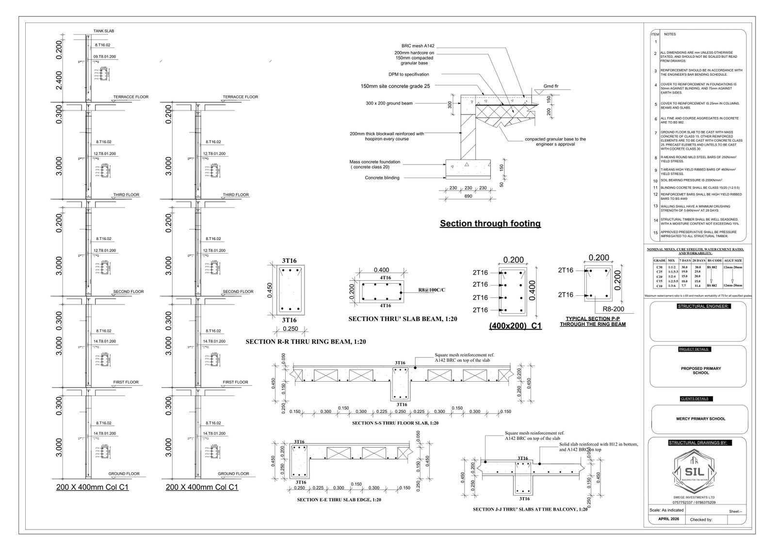Columns & footings